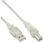 Inline&reg; USB 2.0 Kabel, A an B, transparent, 7m