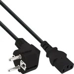 Inline&reg; Netzkabel, Schutzkontakt gewinkelt auf Kaltger&auml;testecker C13, 2,5m
