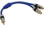 Inline 89941P, 0.25m - Inline Cinch/Klinke Kabel, PREMIUM, 2x Cinch Buchse an 3,5mm