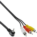 Inline&reg; Audio/Video Kabel, 3,5mm 4pol Stecker auf 3x Cinch Stecker