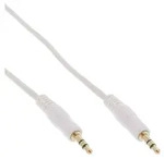 1.5m - Inline&reg; Klinke Kabel, 3,5mm Stecker / Stecker, Stereo, wei&szlig; / gold