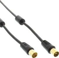 Inline Antennenkabel, 2x geschirmt, >75dB, wei&szlig;, 3m