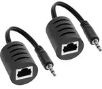 Inline&reg; Audio &uuml;ber RJ45 passiv, 2x Klinke 3,5mm Stecker / RJ45 Buchse, max. 50m,