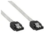 Inline&reg; SATA 6Gb/s Kabel rund, mit Lasche, 0,5m