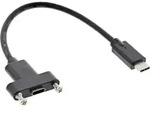 Inline&reg; USB 3.2 Gen.2 Adapterkabel, Stecker C auf Einbaubuchse C, 0,20m