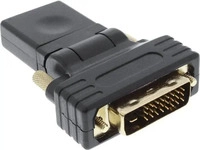 Inline 17660W, Inline HDMI-DVI Adapter, HDMI Buchse auf DVI Stecker, flexibler