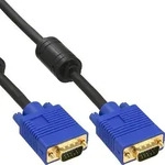 Inline&reg; S-VGA Kabel Premium, 15pol HD Stecker / Stecker, schwarz, 5m