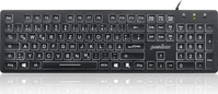 Perixx PERIBOARD-317 DE, beleuchtet, USB kabel, gro&szlig;e Buchstaben, schwarz