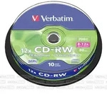 Verbatim 43480, Verbatim CD-RW 80Min/700MB/8-12x Cakebox (10 Disc)