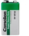 1x Camelion Super Heavy Duty 9V Block 6F22 Zink Kohle Batterie