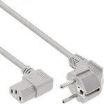 Inline&reg; Netzkabel, Schutzkontakt gew. auf Kaltger&auml;test. C13 rechts gew. gr. 1,8m