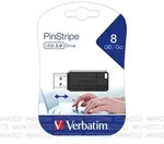 USB 2.0 Stick 8GB, PinStripe, schwarz