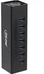 Inline&reg; USB 3.0 Hub, 7 Port, Aluminiumgeh&auml;use, schwarz, mit 2,5A Netzteil