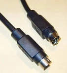 0.5m - Inline S-VHS Kabel, PREMIUM, vergoldete Stecker, 4pol mini DIN ST / ST