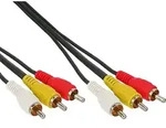 1.5m - Inline&reg; Cinch Kabel, Audio/Video 3x Cinch, Stecker / Stecker