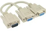 Inline&reg; VGA Y-Adapterkabel, VGA Stecker auf 2x VGA Buchse