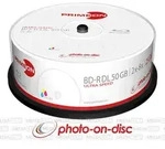 PRIMEON - BD-R DL 50GB/2-8x, Ultra Speed, Cakebox (25 Disc) - photo-on-disc, Inkjet