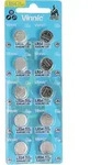 10x Vinnic AG10 LR54 LR1130 389 1.5V Alkaline Knopfzelle