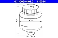 ATE Ausgleichsbeh&auml;lter, Bremsfl&uuml;ssigkeit 03.3508-0401.3