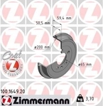 2x ZIMMERMANN Bremstrommel COAT Z 100.1649.20