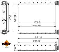 NRF W&auml;rmetauscher, Innenraumheizung EASY FIT 54440