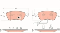 TRW Bremsbelagsatz, Scheibenbremse COTEC GDB1553