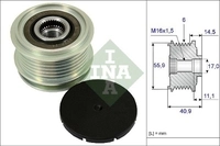 INA Generatorfreilauf 535 0012 10