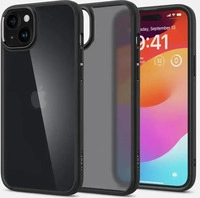 Spigen Ultra Hybrid iPhone 15 H&uuml;lle - Klar Schwarz
