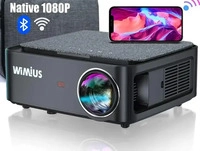Wimius K1 Projektor - 1080P Full HD, 1200 ANSI Lumen, 5G WiFi, Bluetooth,