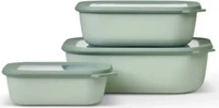 Mepal Multi Bowl Cirqula Rechteck 3-teiliges Set - Mikrowellenfertig - Als