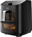 Midea MAD1100DADK Hei&szlig;luft-Fritteuse 11L 2 Garr&auml;ume LED-Display Schwarz
