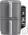Ninja Double Stack XL Hei&szlig;luftfritteuse mit digitaltem Thermometer, 9,5 L, Vertikal,
