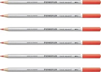 STAEDTLER Karat Aquarell, aquarellierbarer Farbstift Scharlachrot, 6 St&uuml;ck