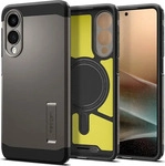 Spigen Tough Armor MagSafe H&uuml;lle f&uuml;r Samsung Galaxy S25 Edge - Grau/Schwarz