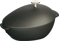 STAUB Muscheltopf mit Deckel, 25 cm, Mattschwarz