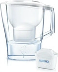 Brita ALUNA Wassersprudelflasche 2,4L Einzelverpackung Wei&szlig; mit MXPro Filter