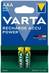 VARTA Batterien AAA, wiederaufladbar, 2 St&uuml;ck, Recharge Accu Power, Batterie, 800