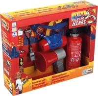 Theo Klein 8950 PRO - Feuerwehrset mit Maske, 7-tlg. | Enth&auml;lt Helm, Handschuhe,