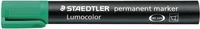 STAEDTLER Lumocolor Permanentmarker gr&uuml;n, universeller Marker mit Keilspitze...