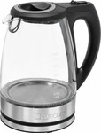 Clatronic Wasserkocher Edelstahl 1,7 Liter | BPA frei | Glaswasserkocher | 2200...