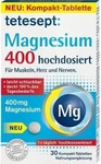 Tetesept Magnesium 400 mg Hochdosiert 30 Tabletten