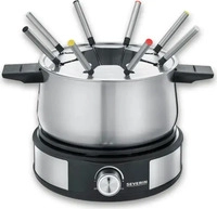 Severin Fondue-Cr&ecirc;pes-Kombination, sp&uuml;lmaschinengeeignetes Fondueset mit 8...
