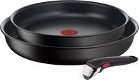 Tefal Ingenio Unlimited Bratpfanne 24 + 28 cm mit Griff, schwarz