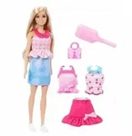 Barbie: Leicht anzuziehende, gut k&auml;mm&shy;bare Barbie-Puppe mit Zubeh&ouml;r
