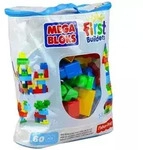 Mega Bloks - 60 Baustellenbl&ouml;cke im Beutel - Klassische Farben