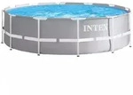 Intex: Metall Prism Starres Wand Premium Pool-Set - 366 x 99 cm