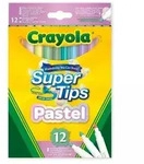 Crayola: Super Tips - Set mit 12 Markern in Pastellfarben
