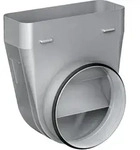 Bosch DZZ1WW1X1, Adapterrohrst&uuml;ck, ⌀ 150 mm, 90 &deg;, rund-flach