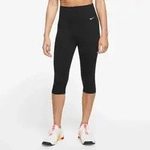 NIKE W NK ONE DF HR CPRI TIGHT BLACK/WHITE XS