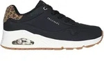 SKECHERS LEOPARD MUSTACHE DURALEATHER DEBOSS BLACK LEOPARD 42